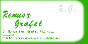 remusz grafel business card